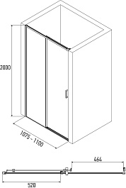 Alex Baitler Душевая дверь в нишу AB69C110 – фотография-3